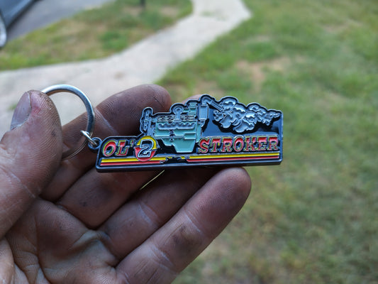 Ol2Stroker Metal Keychain